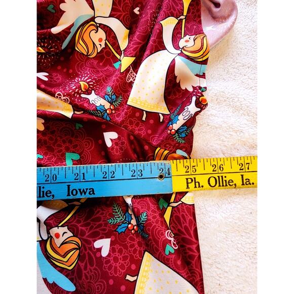 VTG 80s Anthony Richards House Dress MuuMuu Plus Sz 1X Pockets Christmas Angels - Picture 5 of 9